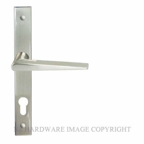 MILES NELSON MILANO LUCCA SQUARE END LEVER ON PLATE SATIN NICKEL