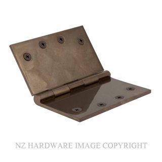 WINDSOR 5914 AB HINGE BRASS FIXED PIN FLAT TIP 100X125 ANTIQUE BRONZE