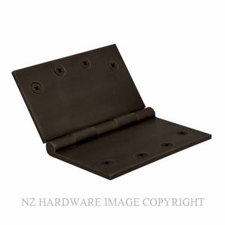 WINDSOR 5914 DRB HINGE BRASS FIXED PIN FLAT TIP 100X125 DARK ROMAN BRASS