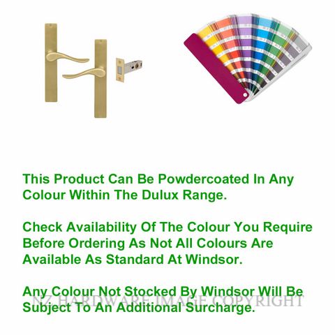 WINDSOR 8244M-PC HAVEN SQUARE LONG PLATE LATCH MAGNETIC POWDERCOAT