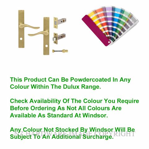 WINDSOR 8245M-PC HAVEN SQUARE LONG PLATE PRIVACY MAGNETIC POWDERCOAT