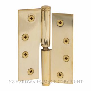 WINDSOR 5910 UB HINGE BRASS LIFT OFF LH 100X75 UNLACQUERED BRASS