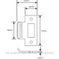 LEGGE Z994072 SS 991 STRIKE PLATE SATIN STAINLESS