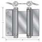 HFH 4150 104 DOUBLE ACTION HINGE PAIR 100MM SATIN CHROME