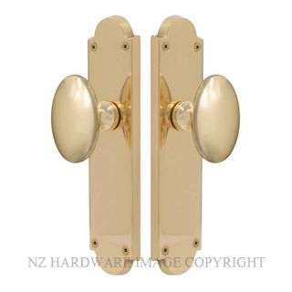 WINDSOR 5073-5076 CAMDEN OVAL KNOB ON PLATE POLISHED BRASS
