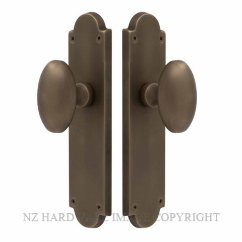 WINDSOR 5073-5076 CAMDEN OVAL KNOB ON PLATE ROMAN BRASS