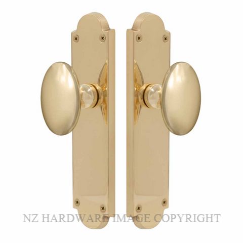 WINDSOR 5073-5076 CAMDEN OVAL KNOB ON PLATE UNLACQUERED BRASS
