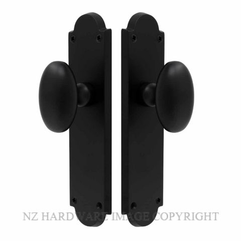 WINDSOR 5073-5076 CAMDEN OVAL KNOB ON PLATE MATT BLACK