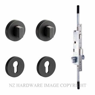 SCHLAGE 4PT-60S-TCER-PVDB VIRTUS ROUND TURN LOCK KIT PVDB BLACK