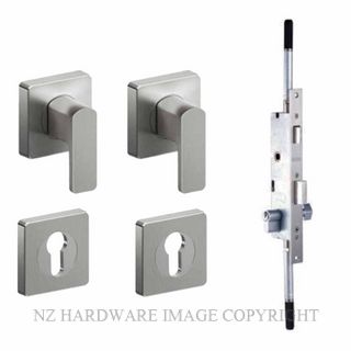 SCHLAGE 4PT-60S-MLCES-SSS VIRTUS SQUARE MINI LEVER LOCK KIT SATIN STAINLESS