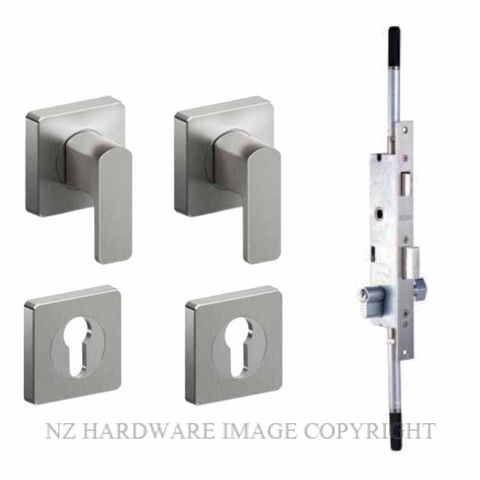 SCHLAGE 4PT-60S-MLCES-SSS VIRTUS SQUARE MINI LEVER LOCK KIT SATIN STAINLESS