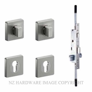 SCHLAGE 4PT-60S-TCES-SSS VIRTUS SQUARE TURN LOCK KIT SATIN STAINLESS