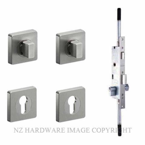 SCHLAGE 4PT-60S-TCES-SSS VIRTUS SQUARE TURN LOCK KIT SATIN STAINLESS