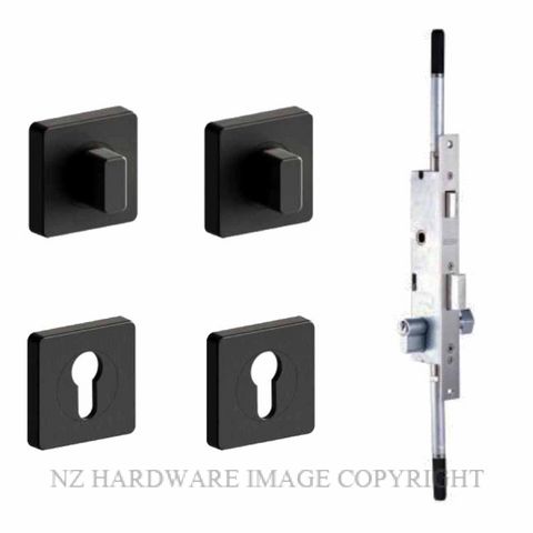 SCHLAGE 4PT-60S-TCES-MB VIRTUS SQUARE TURN LOCK KIT MATT BLACK