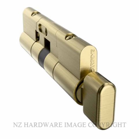 CARBINE CPF-5T-45-45SB KEY & TURN EURO CYLINDER SATIN BRASS