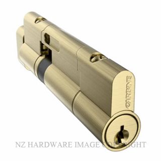 CARBINE CPF-5T-55-35SB KEY & TURN EURO CYLINDER SATIN BRASS