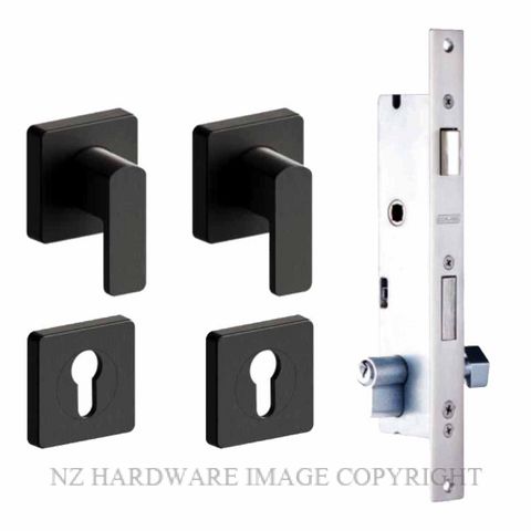 SCHLAGE 2PT-60S-MLCES-PVDB VIRTUS SQUARE MINI LEVER LOCK KIT PVDB BLACK