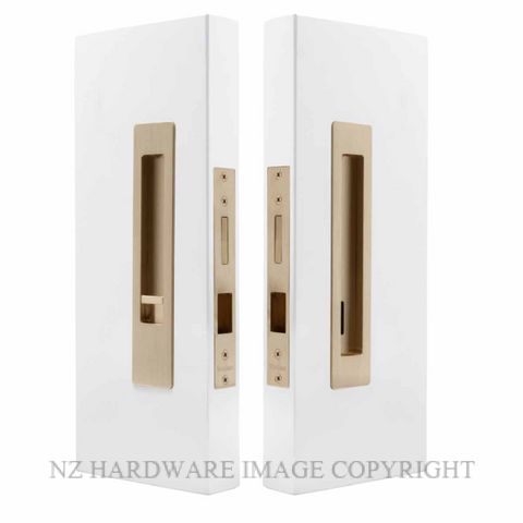 WINDSOR 5700 LUME SLIDING DOOR PRIVACY SET SNIB-EMERGENCY  UNLACQUERED SATIN BRASS