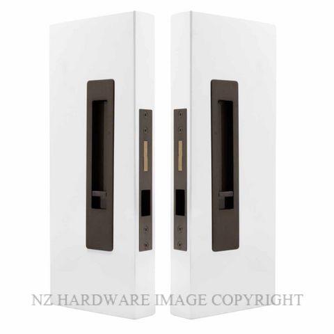 WINDSOR 5720 LUME SLIDING DOOR PRIVACY SET SNIB-SNIB  ANTIQUE BRONZE