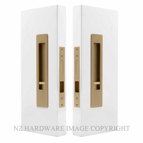 WINDSOR 5720 LUME SLIDING DOOR PRIVACY SET SNIB-SNIB  MATT SATIN BRASS