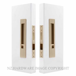 WINDSOR 5720 LUME SLIDING DOOR PRIVACY SET SNIB-SNIB  UNLACQUERED SATIN BRASS