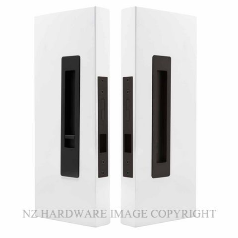 WINDSOR 5710 LUME SLIDING DOOR PRIVACY SET SNIB-BLANK  MATT BLACK