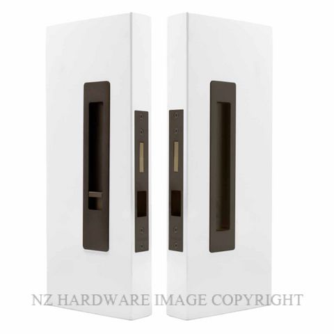 WINDSOR 5710 LUME SLIDING DOOR PRIVACY SET SNIB-BLANK  COCOA BRONZE