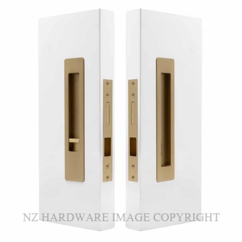 WINDSOR 5710 LUME SLIDING DOOR PRIVACY SET SNIB-BLANK  MATT SATIN BRASS