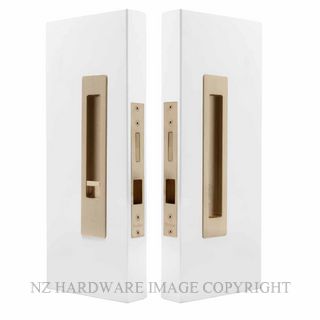 WINDSOR 5710 LUME SLIDING DOOR PRIVACY SET SNIB-BLANK  UNLACQUERED SATIN BRASS