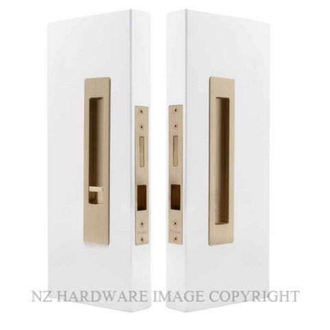 WINDSOR 5710 LUME SLIDING DOOR PRIVACY SET SNIB-BLANK  UNLACQUERED SATIN BRASS