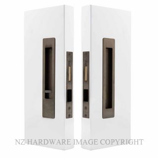 WINDSOR 5710 LUME SLIDING DOOR PRIVACY SET SNIB-BLANK  NATURAL BRONZE