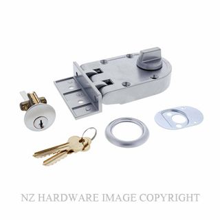 LOCK & KEY S203 CYLINDER & TURN DEADLOCK SATIN CHROME