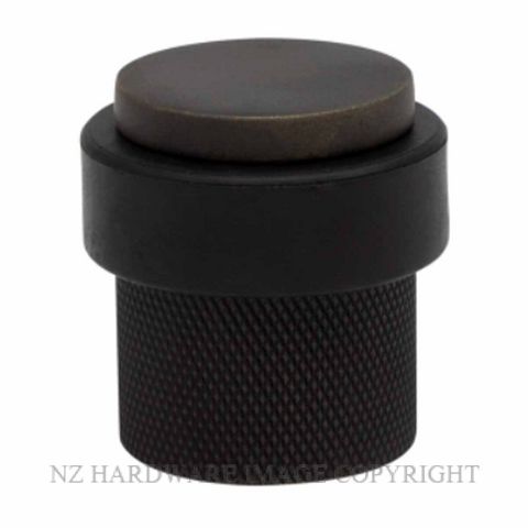 WINDSOR 5293 DRB 38MM FLOOR DOOR STOP DIAMOND KNURL DARK ROMAN BRASS