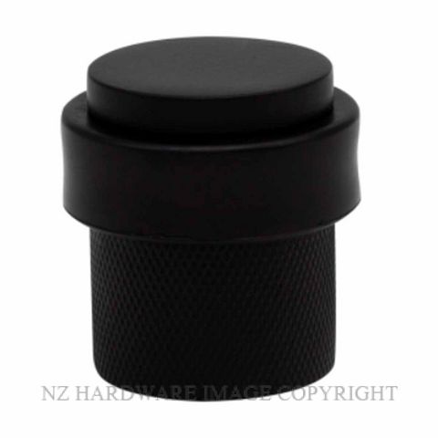WINDSOR 5293 BLK 38MM FLOOR DOOR STOP DIAMOND KNURL MATT BLACK