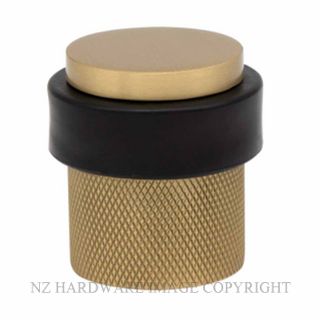 WINDSOR 5293 MSB 38MM FLOOR DOOR STOP DIAMOND KNURL MATT SATIN BRASS