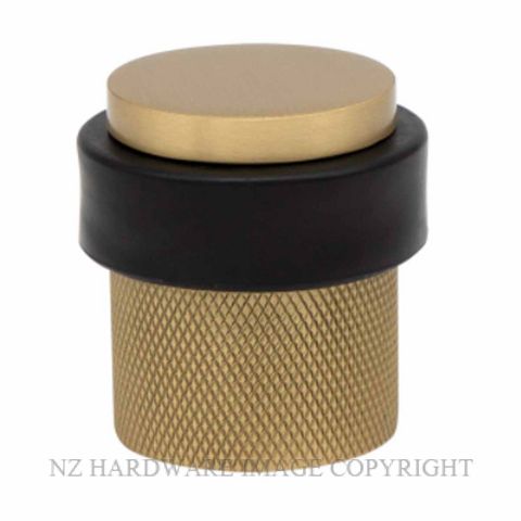 WINDSOR 5293 MSB 38MM FLOOR DOOR STOP DIAMOND KNURL MATT SATIN BRASS