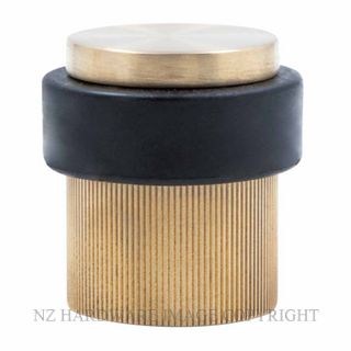 WINDSOR 5294 USB 38MM FLOOR DOOR STOP LINEAR KNURL UNLACQUERED SATIN BRASS