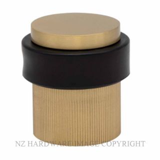 WINDSOR 5294 MSB 38MM FLOOR DOOR STOP LINEAR KNURL MATT SATIN BRASS