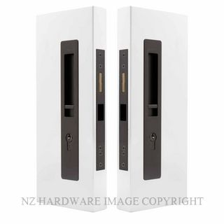 WINDSOR 5730 LUME SLIDING DOOR LOCKSET  KEY-KEY GRAPHITE NICKEL