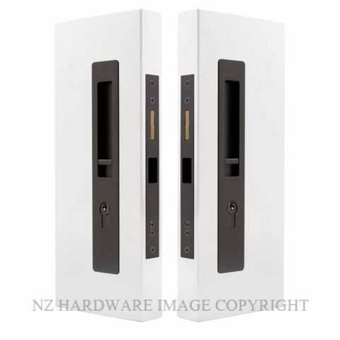 WINDSOR 5730 LUME SLIDING DOOR LOCKSET  KEY-KEY GRAPHITE NICKEL