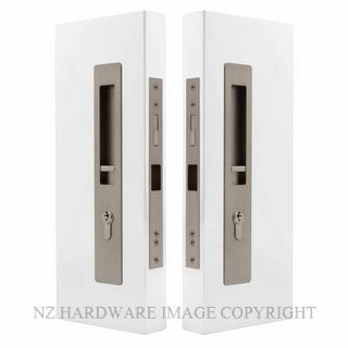 WINDSOR 5730 LUME SLIDING DOOR LOCKSET  KEY-KEY BRUSHED NICKEL