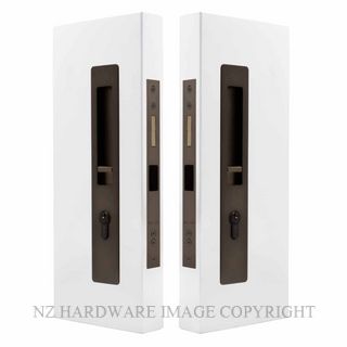 WINDSOR 5730 LUME SLIDING DOOR LOCKSET  KEY-KEY COCOA BRONZE