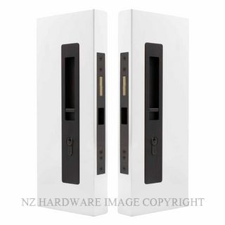 WINDSOR 5730 LUME SLIDING DOOR LOCKSET  KEY-KEY DARK ROMAN BRASS