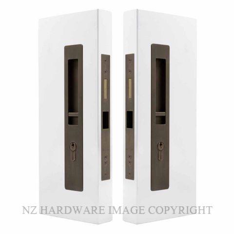 WINDSOR 5730 LUME SLIDING DOOR LOCKSET  KEY-KEY ROMAN BRASS