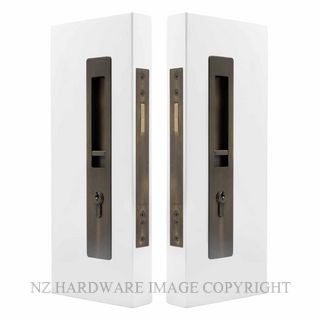 WINDSOR 5730 LUME SLIDING DOOR LOCKSET  KEY-KEY OIL RUBBED BRONZE