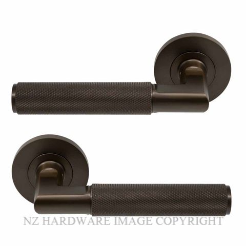 WINDSOR 8411 CCB NIDO LUMINA DIAMOND KNURL LEVER SET COCOA BRONZE