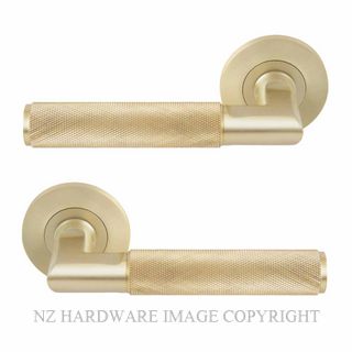 WINDSOR 8411 USB NIDO LUMINA DIAMOND KNURL LEVER SET  UNLACQUERED SATIN BRASS