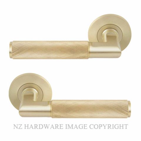 WINDSOR 8411 USB NIDO LUMINA DIAMOND KNURL LEVER SET  UNLACQUERED SATIN BRASS