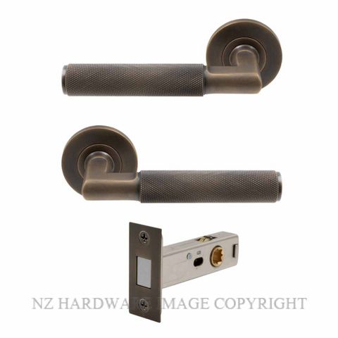 WINDSOR 8412M-OR NIDO LUMINA DIAMOND KNURL ROUND ROSE LATCH MAGNETIC OIL RUBBED BRONZE