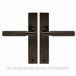 WINDSOR 8413 CCB NIDO LUMINA DIAMOND KNURL LEVER ON PLAIN PLATE SET COCOA BRONZE